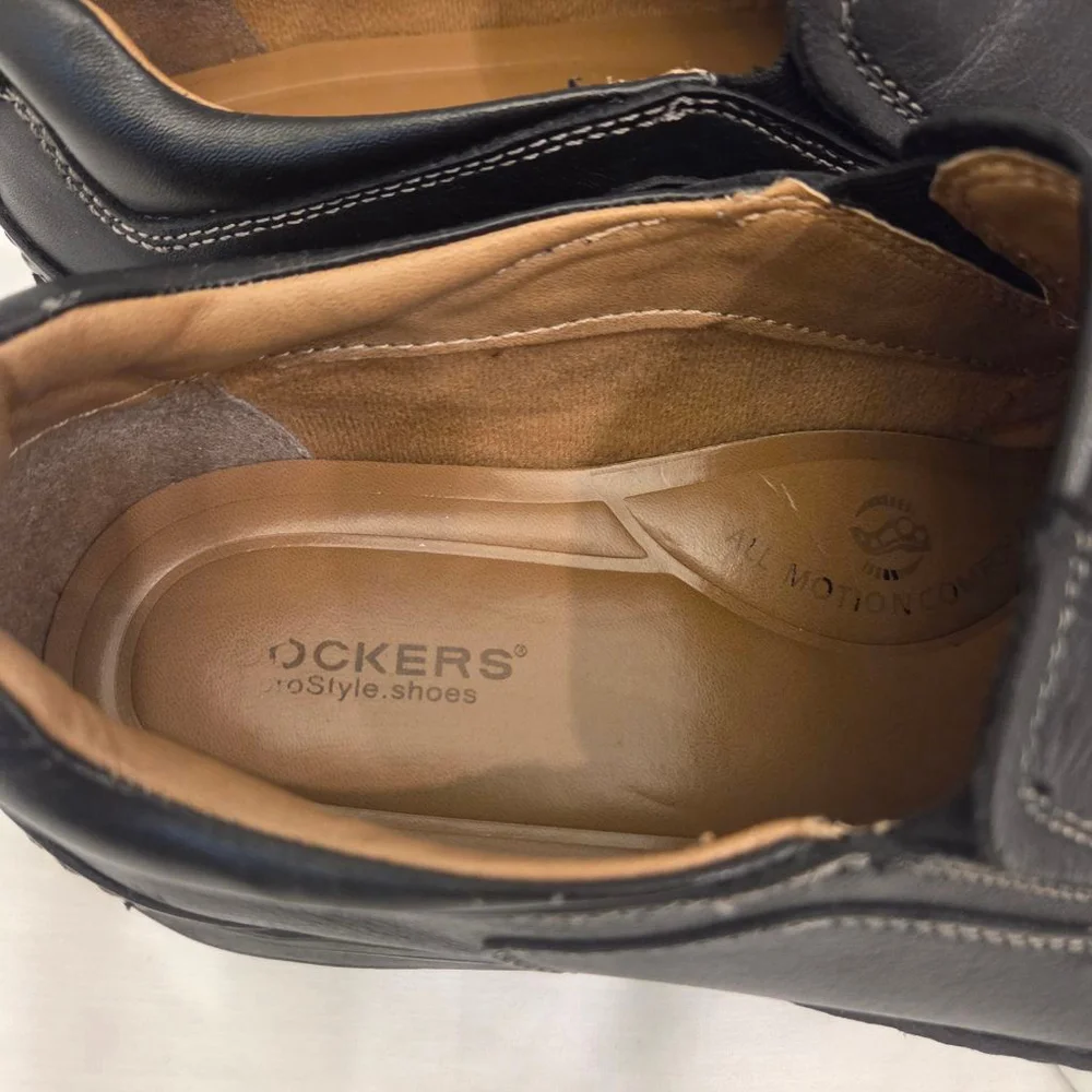 Men's Dockers Black Leather Loafers Size 11